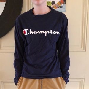 Champion Navy Blue Long sleeve shirt